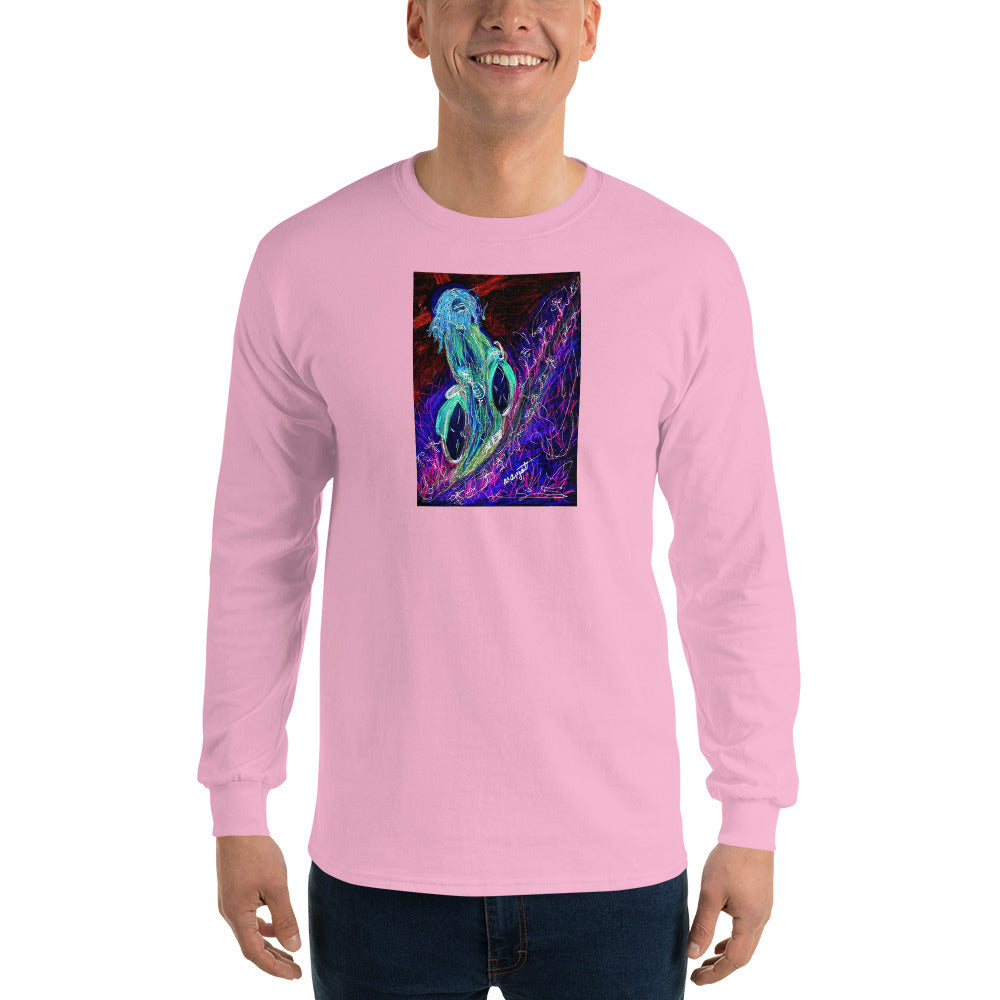 neon "Jesus Christ on a Bicycle" Long Sleeve T-Shirt / Artist - Margot House & Bryan Ameigh