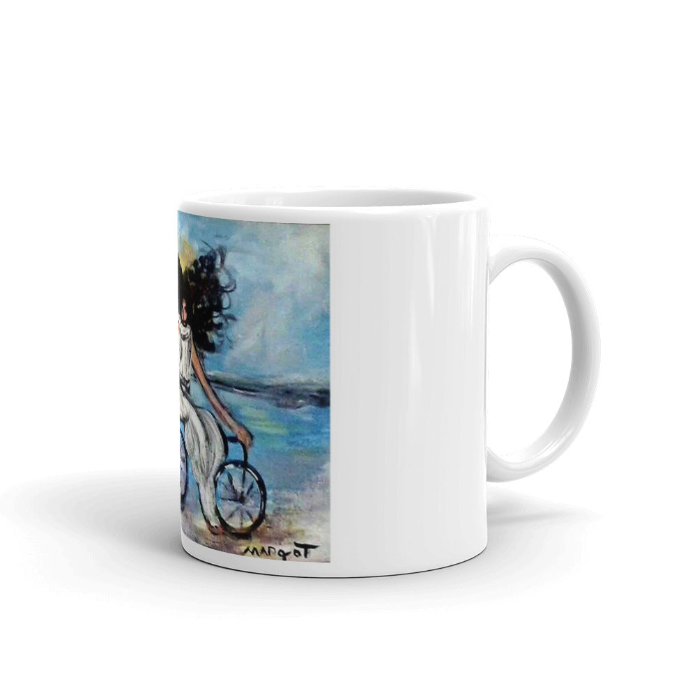 Jesus on Bicycle Mug / Artist - Margot House