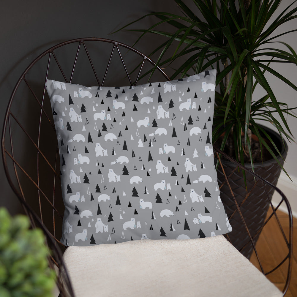Graphic Designer Pillow / Bears and Mountains