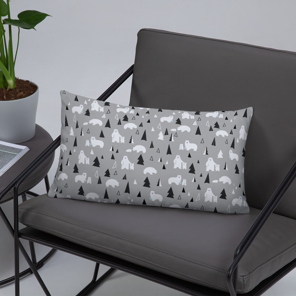 Graphic Designer Pillow / Bears and Mountains