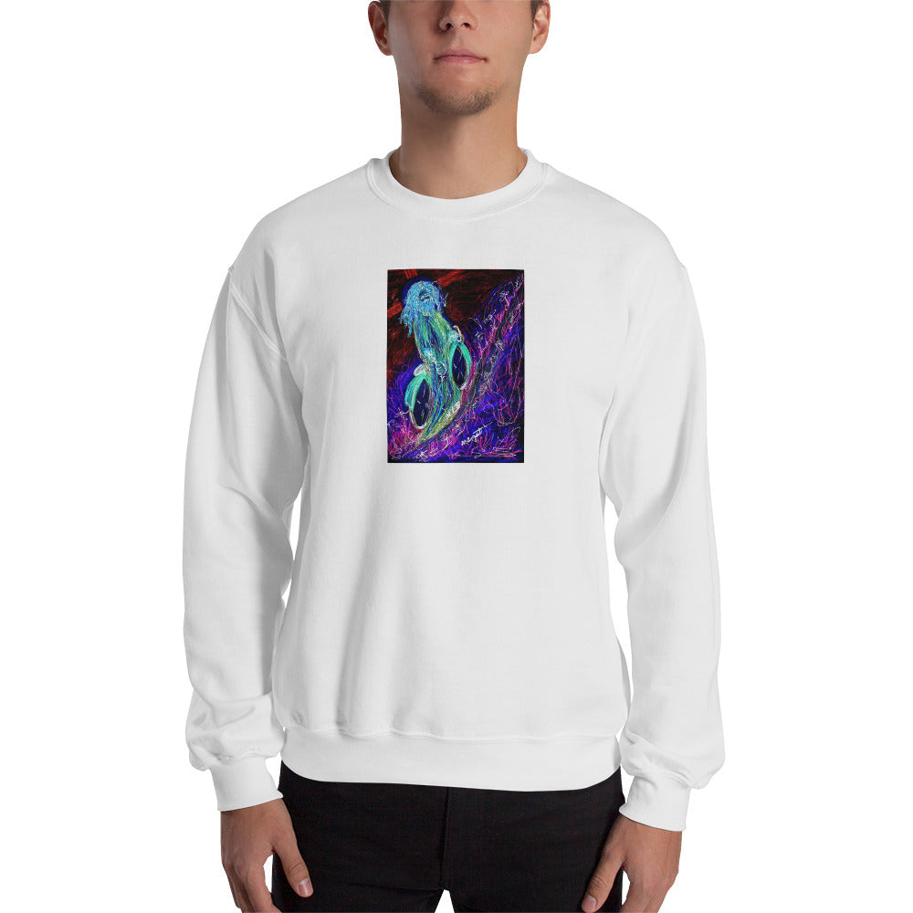 neon "Jesus Christ on a Bicycle" Sweatshirt / Artist - Margot House