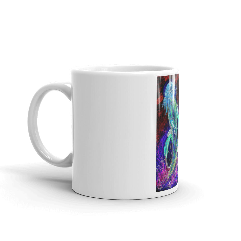 neon "Jesus Christ on a Bicycle" Mug / Artist - Margot House & Bryan Ameigh