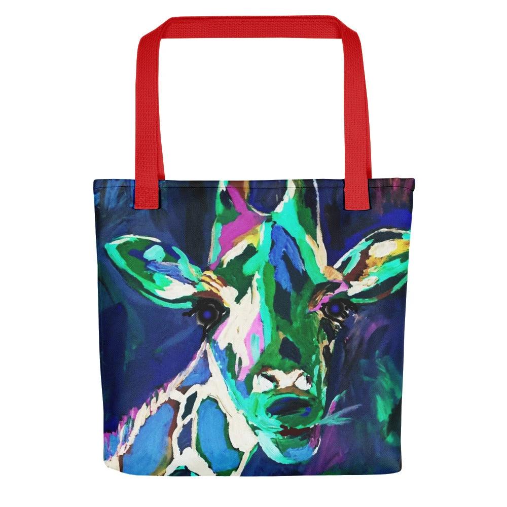 'Giraffe at Night" - Tote Bag