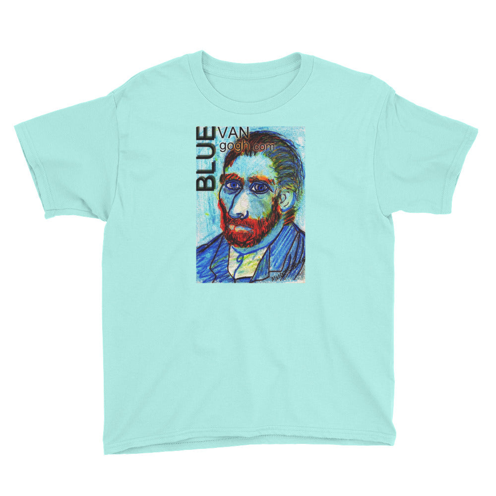 The Blue Van Gogh Logo Youth Short Sleeve T-Shirt / Artist - Margot House