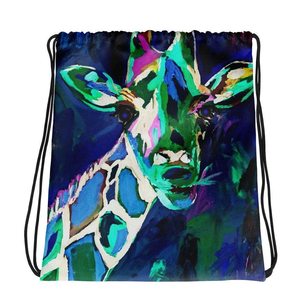 "Giraffe at Night" Drawstring bag / Artist - Bryan Ameigh