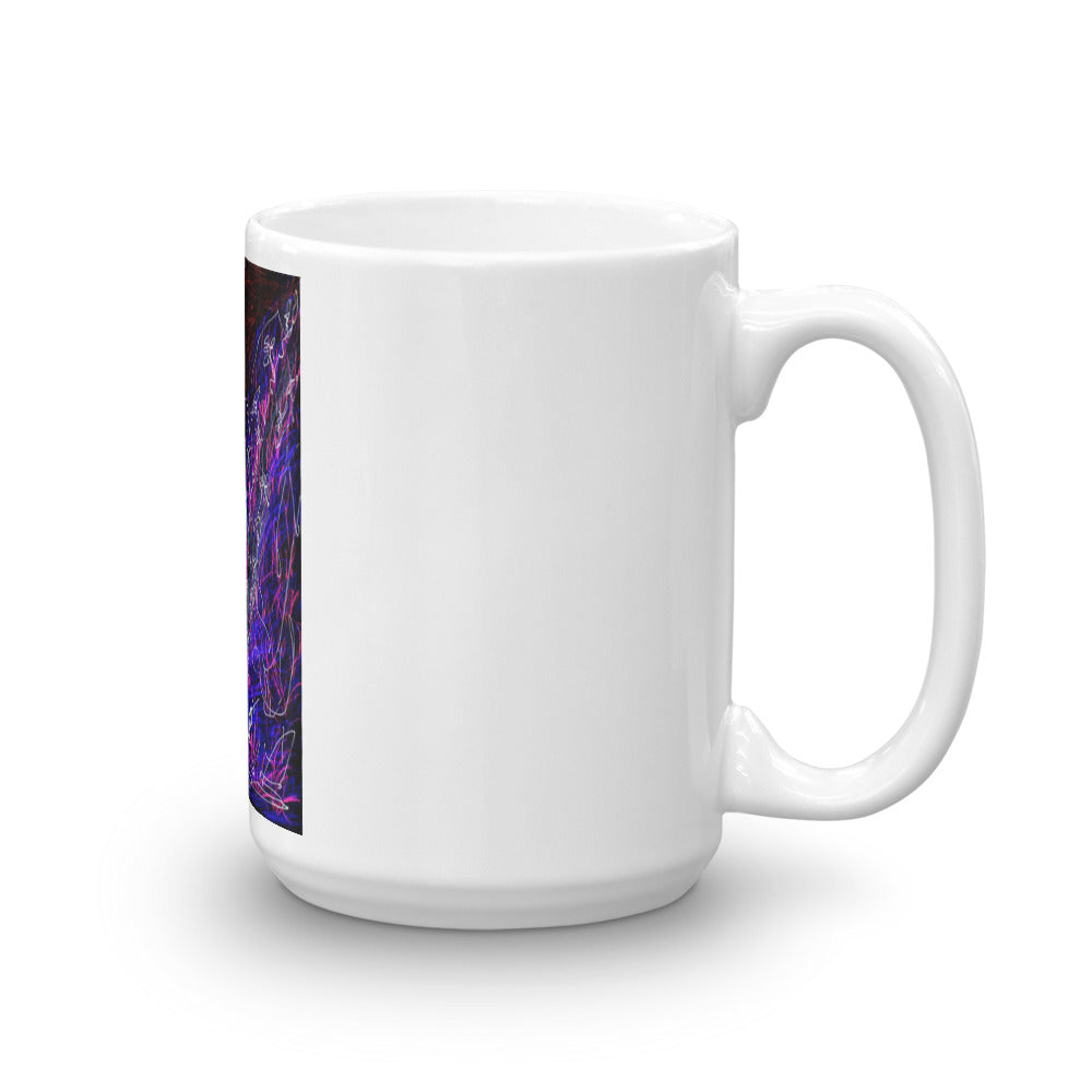 neon "Jesus Christ on a Bicycle" Mug / Artist - Margot House & Bryan Ameigh