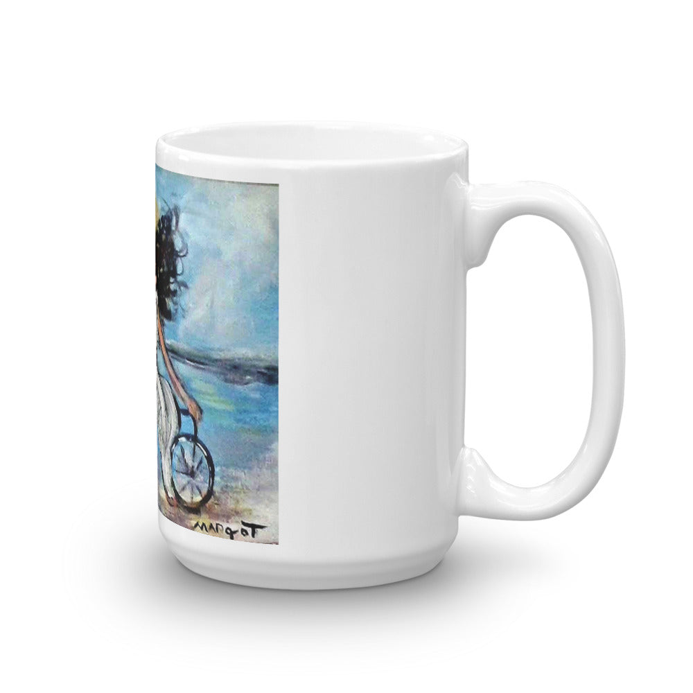 Jesus on Bicycle Mug / Artist - Margot House