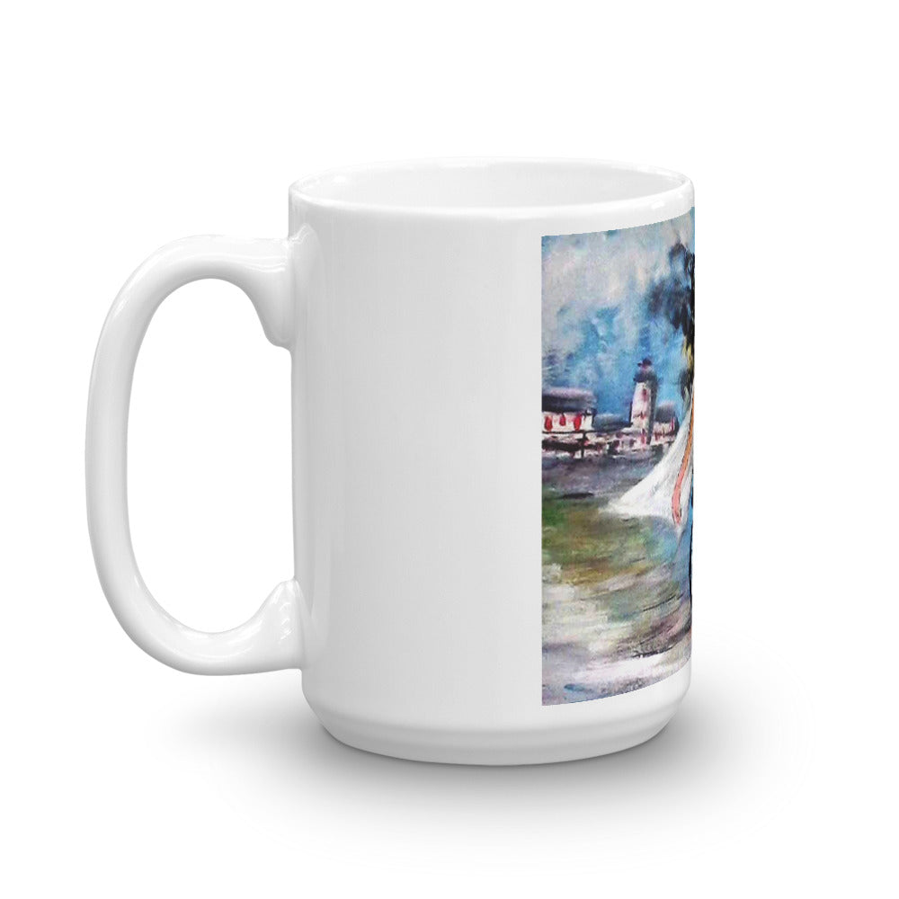 Jesus on Bicycle Mug / Artist - Margot House