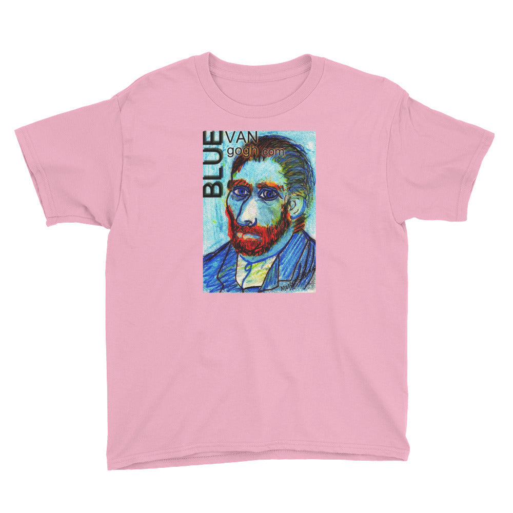 The Blue Van Gogh Logo Youth Short Sleeve T-Shirt / Artist - Margot House