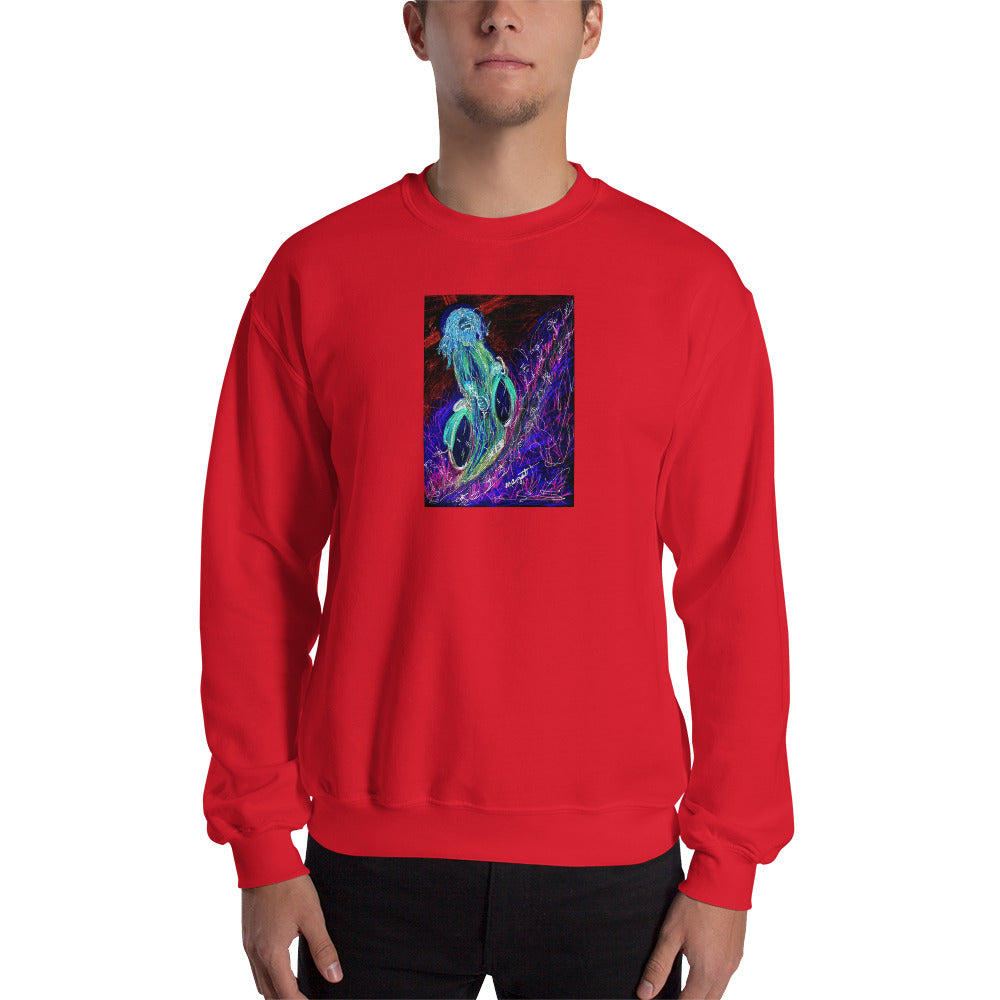 neon "Jesus Christ on a Bicycle" Sweatshirt / Artist - Margot House