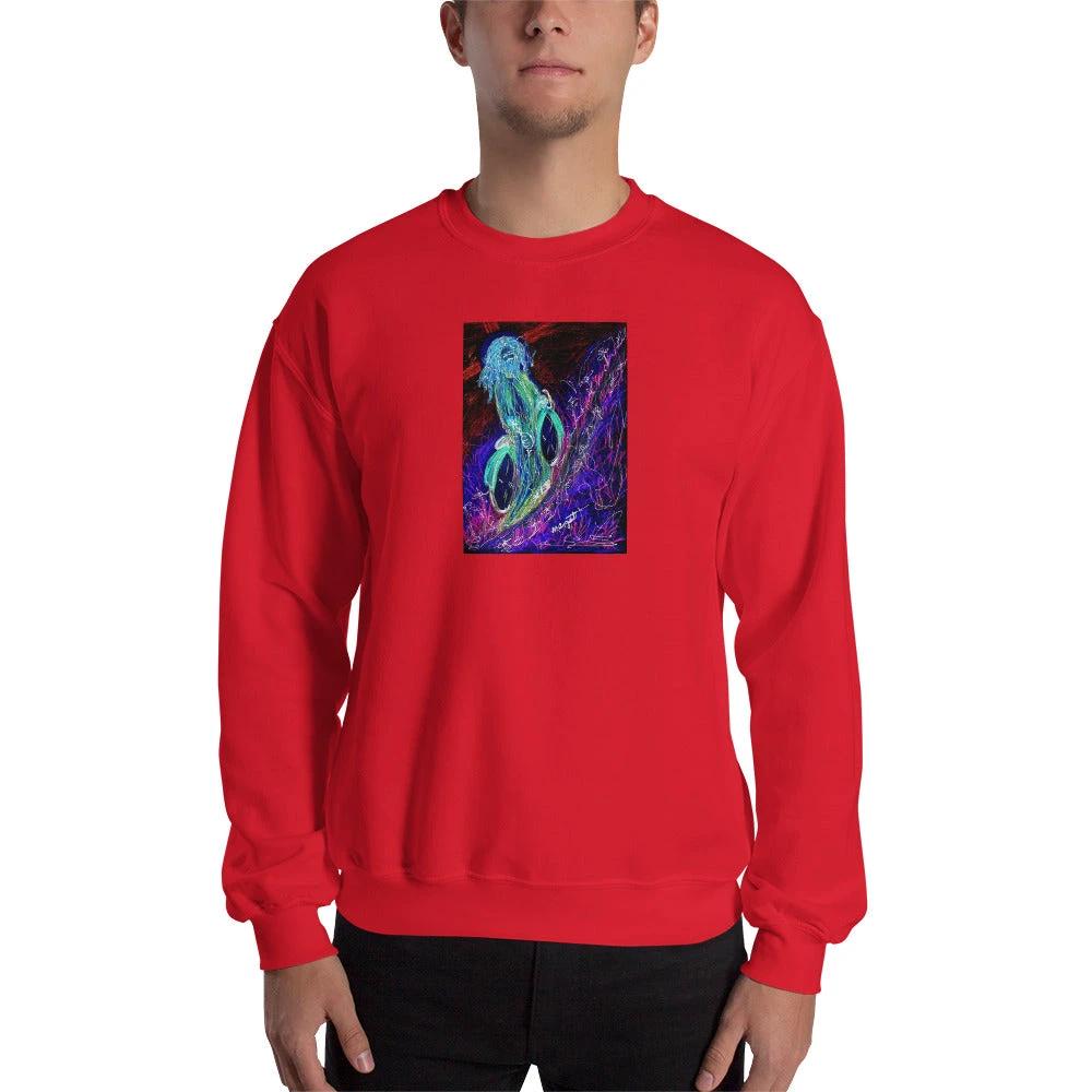 neon "Jesus Christ on a Bicycle" Sweatshirt / Artist - Margot House