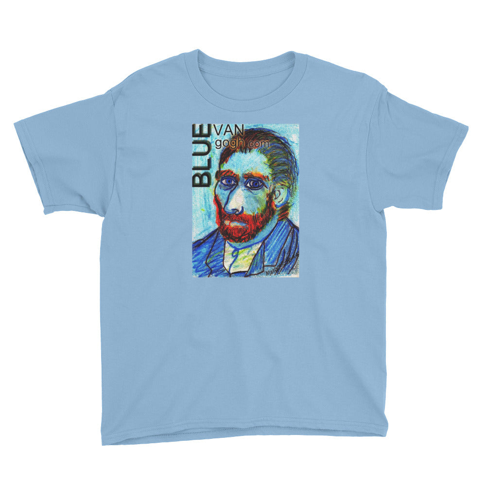 The Blue Van Gogh Logo Youth Short Sleeve T-Shirt / Artist - Margot House