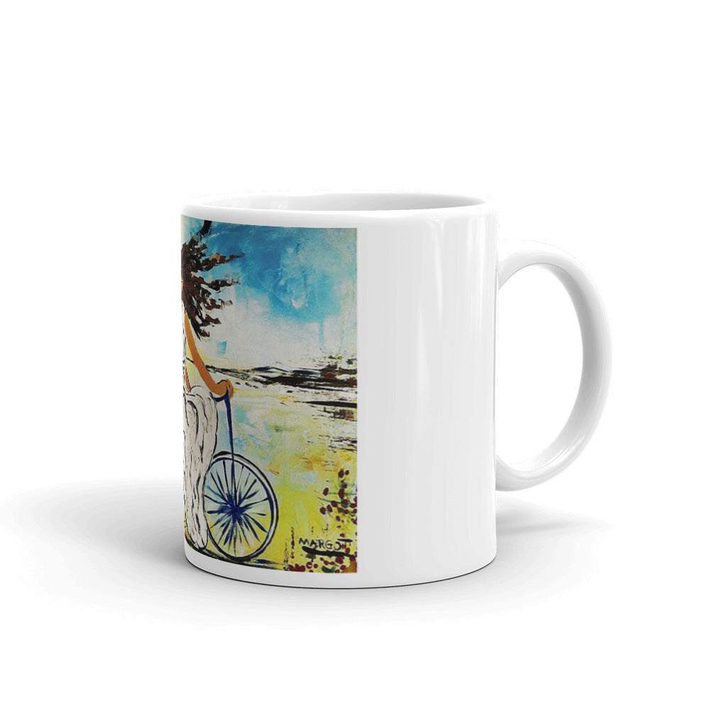 "Jesus Christ on a Bicycle" Mug / Artist -Margot House - Limited Edition