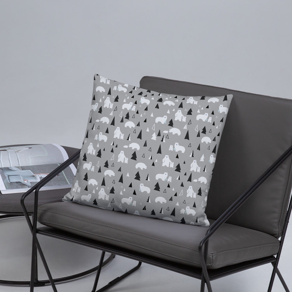 Graphic Designer Pillow / Bears and Mountains