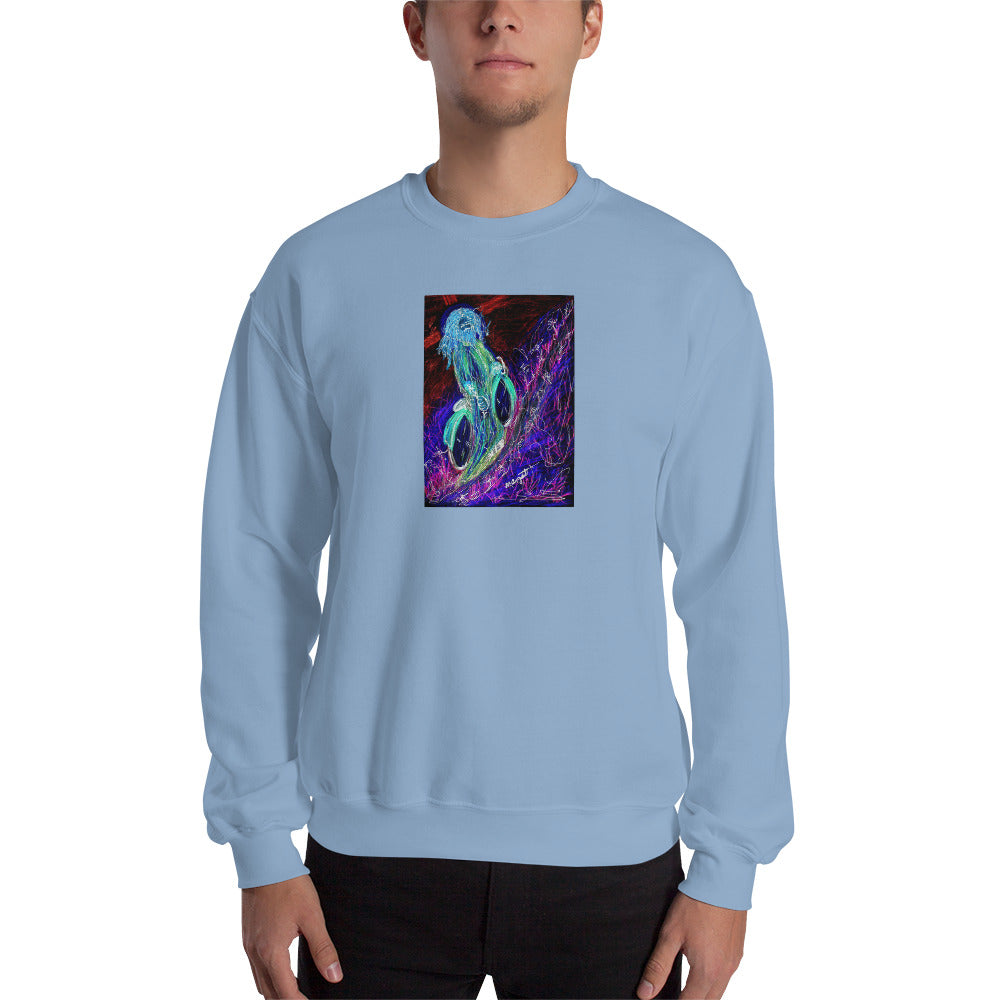 neon "Jesus Christ on a Bicycle" Sweatshirt / Artist - Margot House