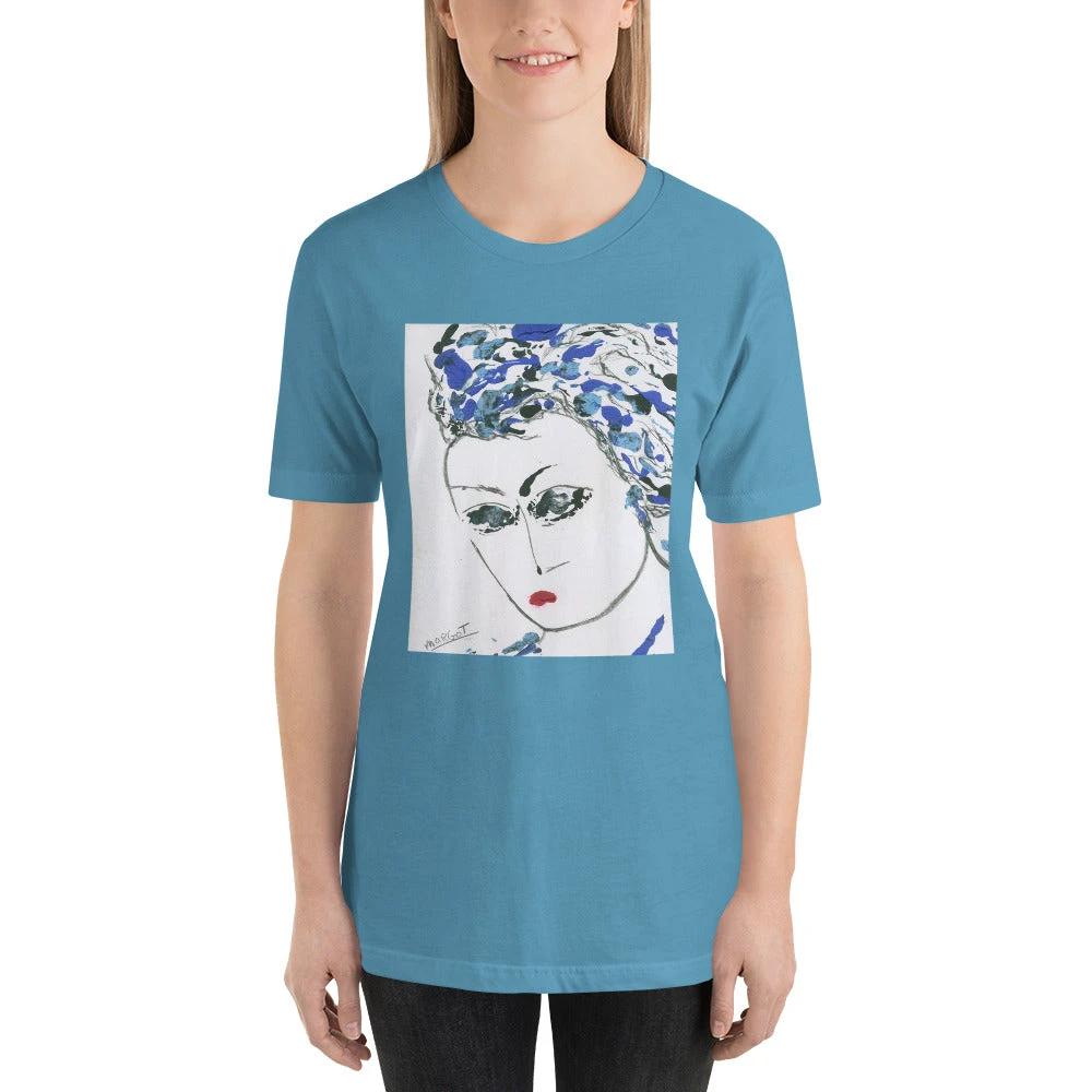 Short-Sleeve Unisex T-Shirt / "tiny red lip girl" / Artist - Margot House
