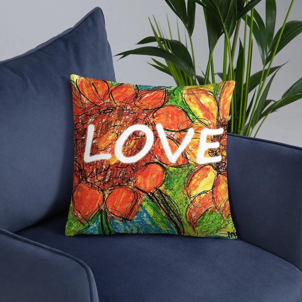 Sunflower Love Pillow /Artist - Margot House