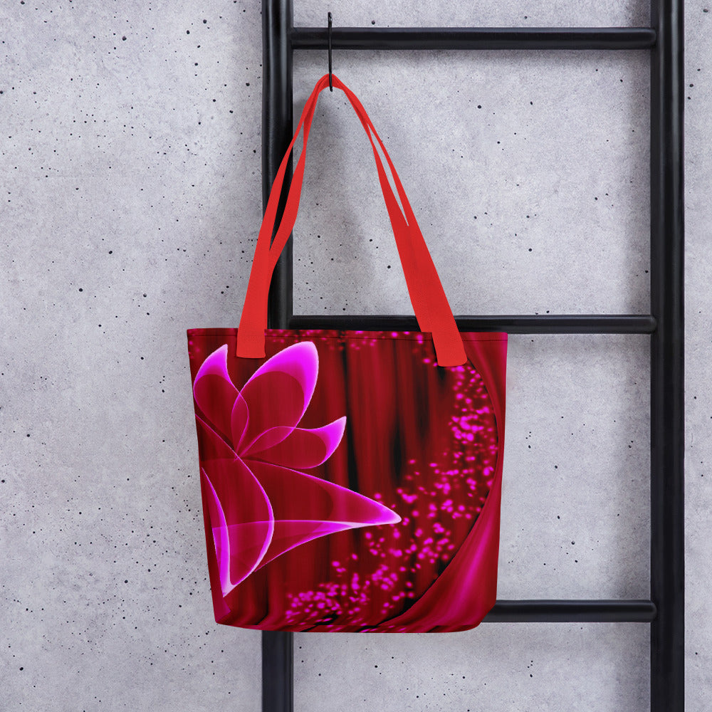 "Red Flower Love" - Tote Bag
