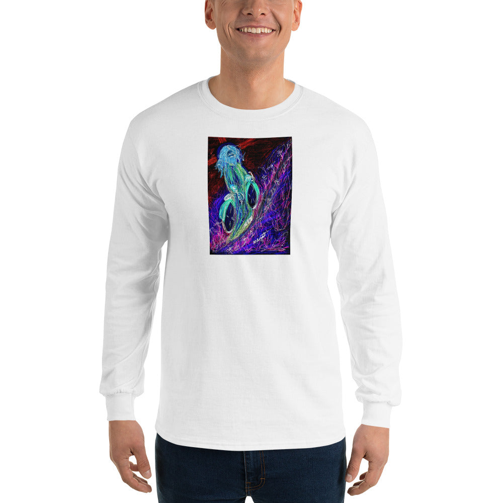 neon "Jesus Christ on a Bicycle" Long Sleeve T-Shirt / Artist - Margot House & Bryan Ameigh