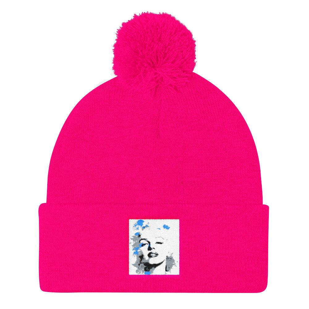 Marilyn Monroe Pom Pom Knit Cap