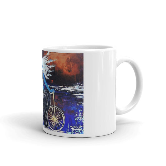 nite time "Jesus Christ on a bicycle" Mug / Artist - Margot House