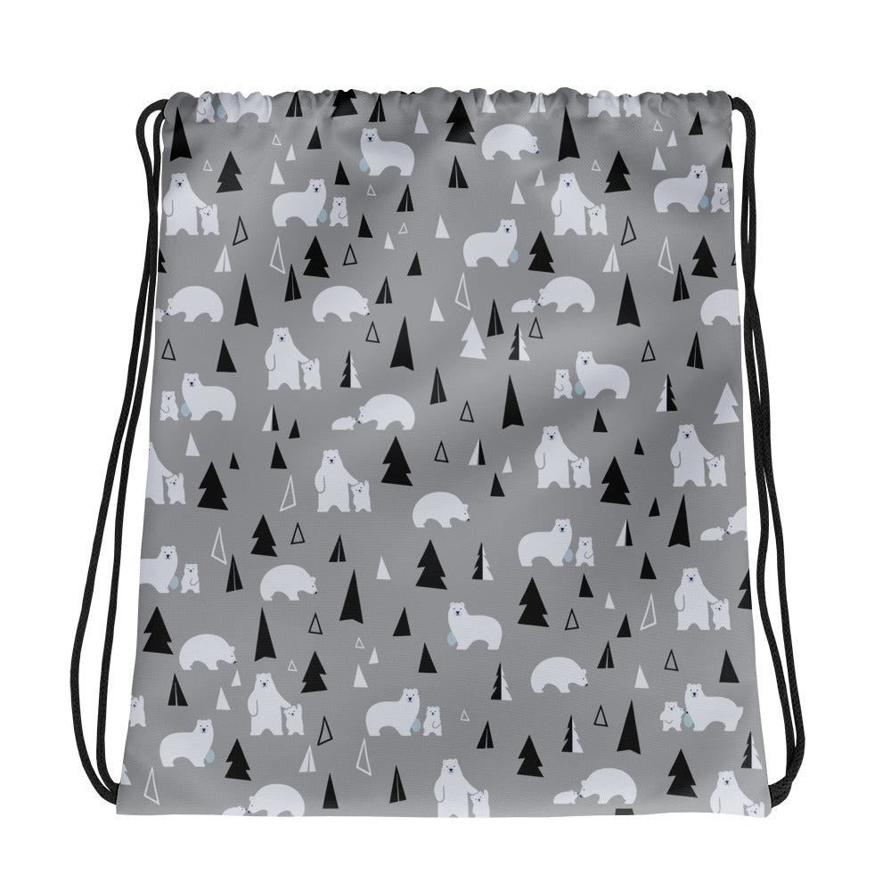 Bears and Moutains Drawstring bag