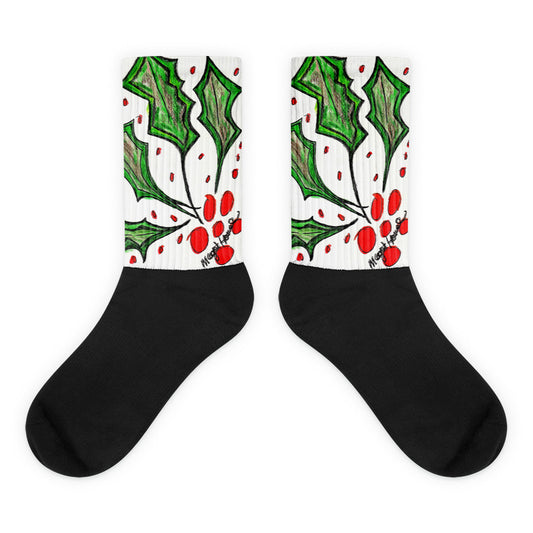 Christmas Holly Socks / Artist - Margot House
