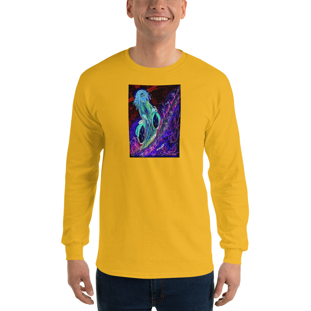 neon "Jesus Christ on a Bicycle" Long Sleeve T-Shirt / Artist - Margot House & Bryan Ameigh