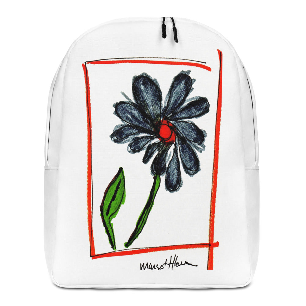 Flower Power Minimalist Backpack/ Artist - Margot House