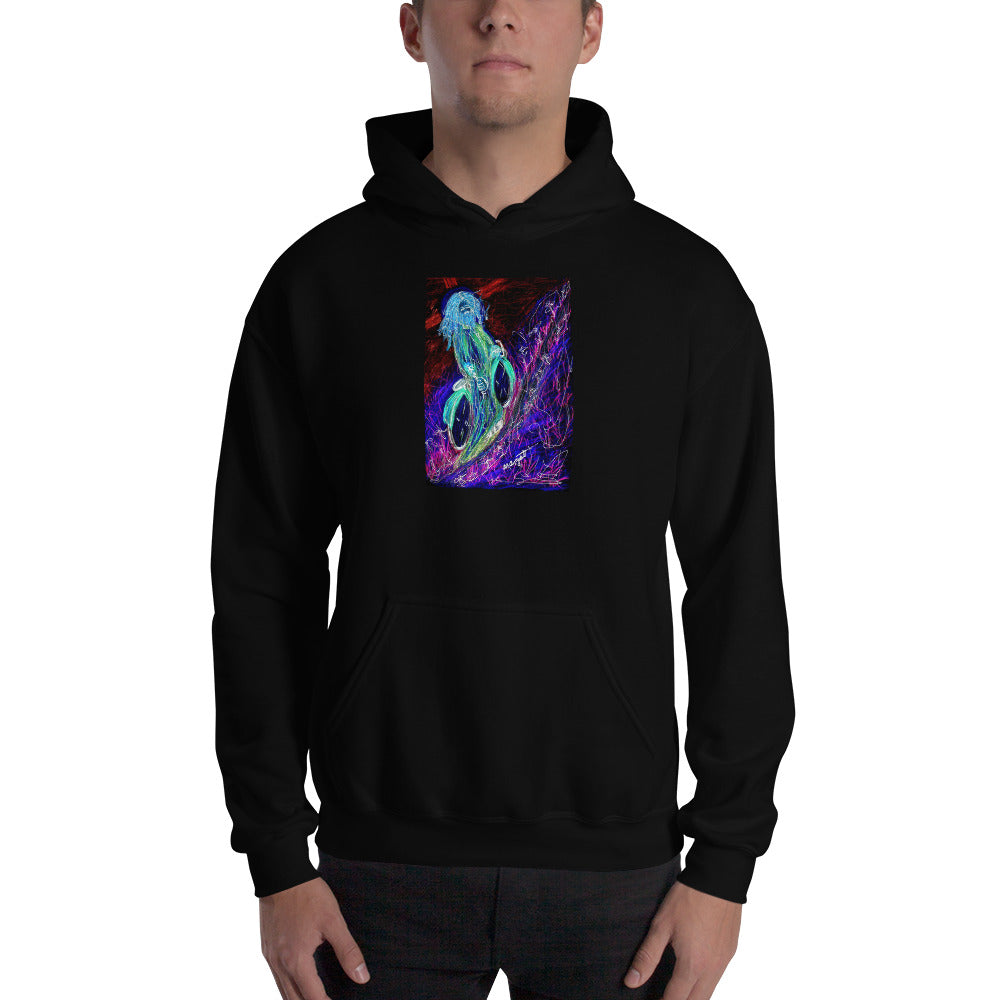 neon "Jesus Christ on a Bicycle" Hooded Sweatshirt / Artist - Margot House