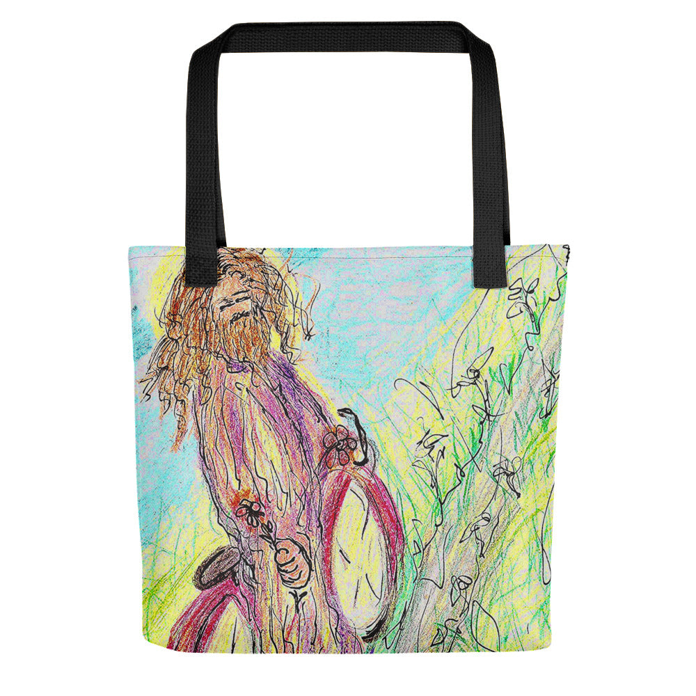 Artsit Edition "Jesus on a Bicycle" Tote bag / Artist - Margot House