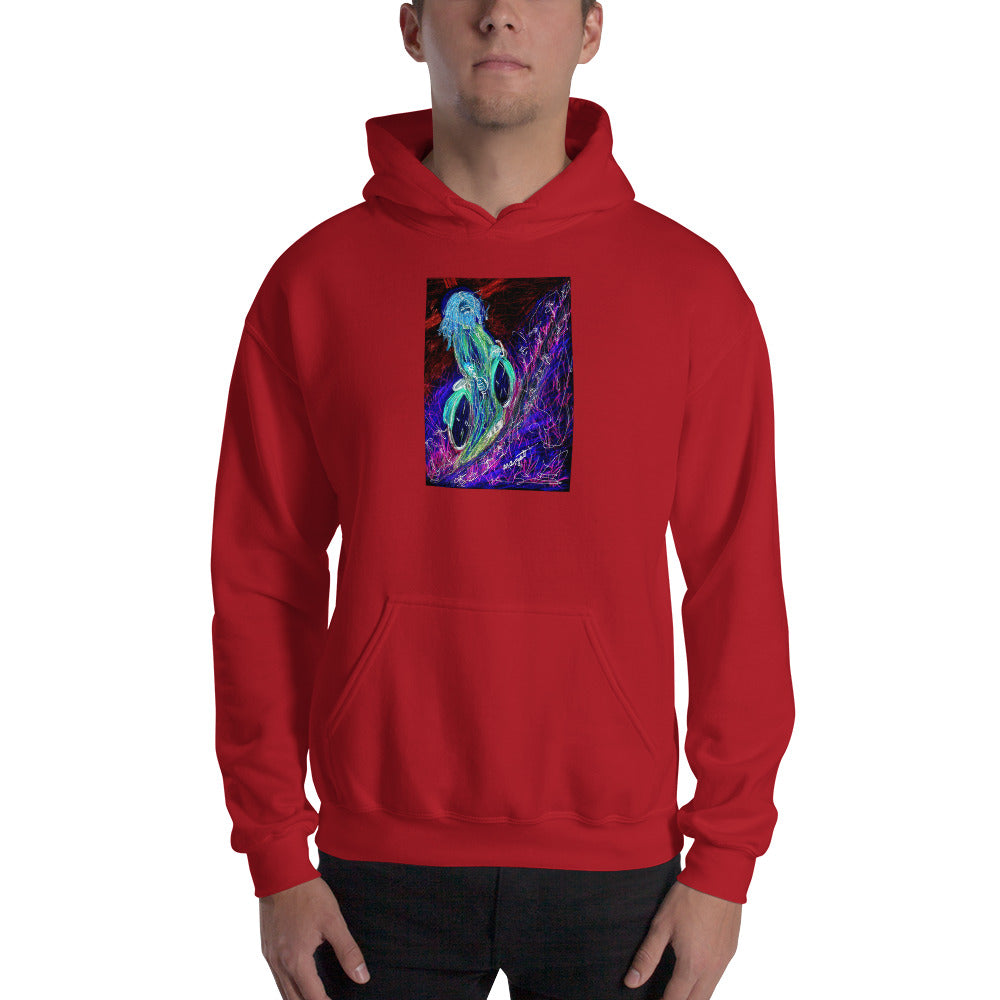 neon "Jesus Christ on a Bicycle" Hooded Sweatshirt / Artist - Margot House