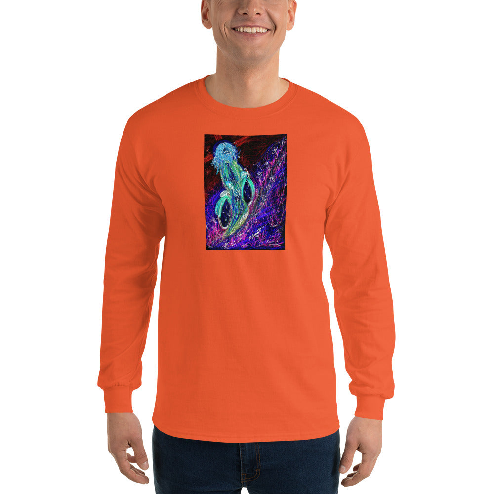 neon "Jesus Christ on a Bicycle" Long Sleeve T-Shirt / Artist - Margot House & Bryan Ameigh