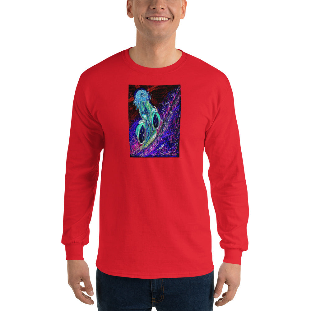 neon "Jesus Christ on a Bicycle" Long Sleeve T-Shirt / Artist - Margot House & Bryan Ameigh
