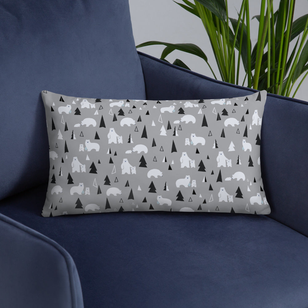 Graphic Designer Pillow / Bears and Mountains