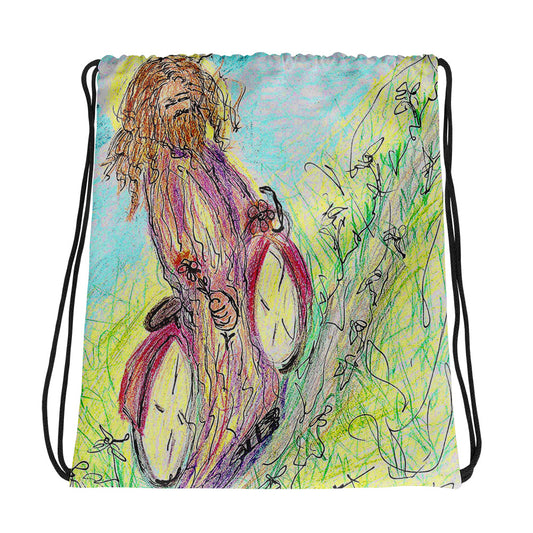 Artist Edition "Jesus on a Bicycle" Drawstring bag / Artist - Margot House