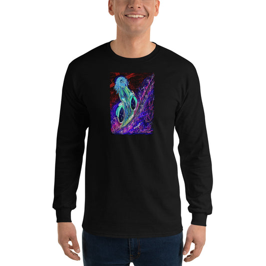 neon "Jesus Christ on a Bicycle" Long Sleeve T-Shirt / Artist - Margot House & Bryan Ameigh